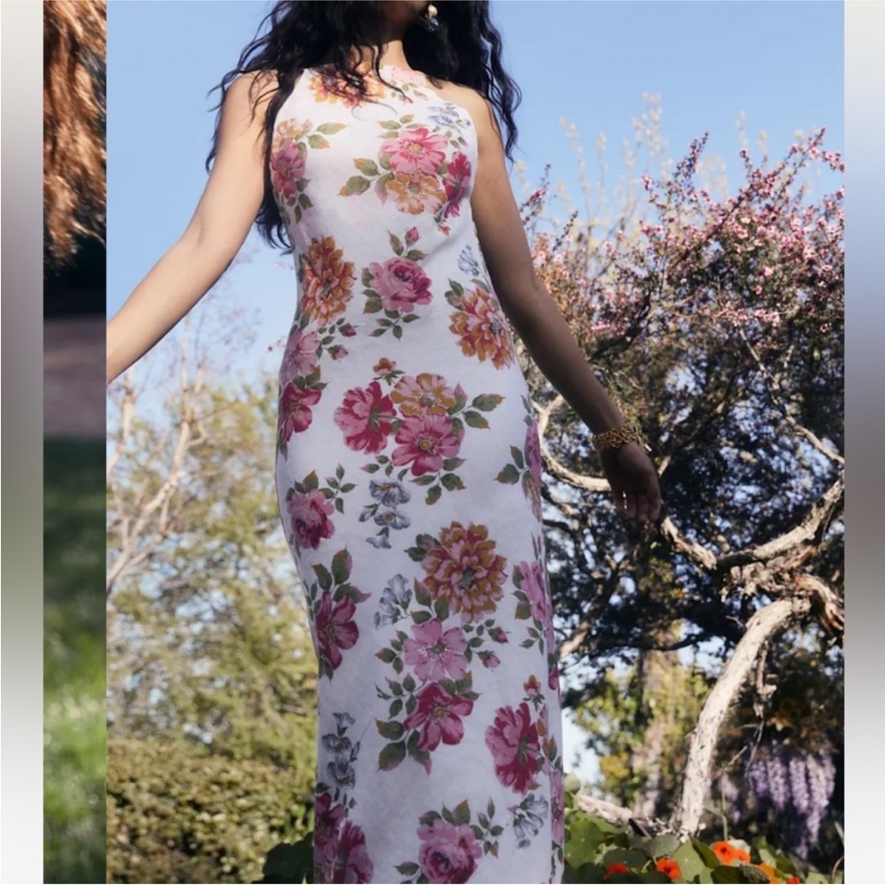 Reformation Maxi Linen Dress in Giverny